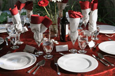 Rouge, blanc, rosé et eau doivent garnir votre table...