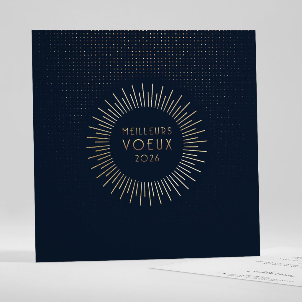 Carte de voeux dorure