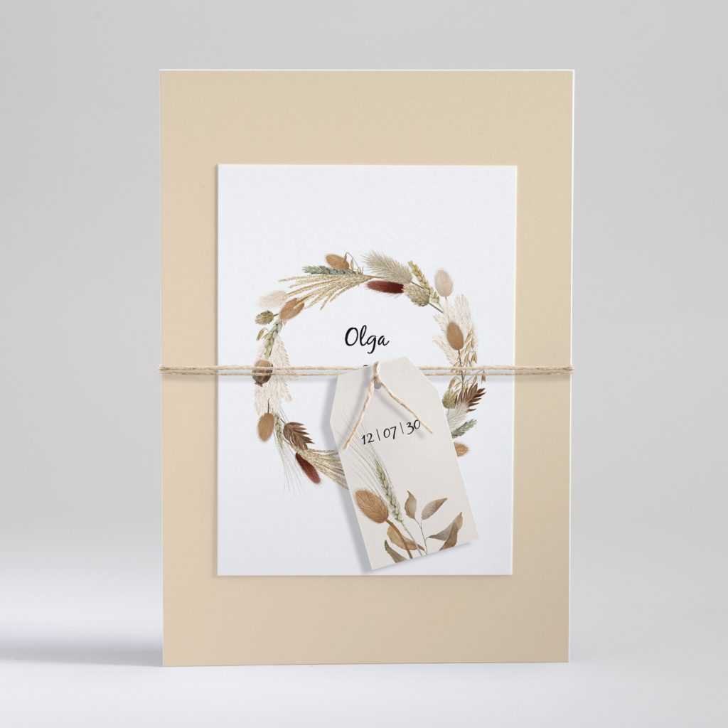Faire part mariage fleurs des champs
