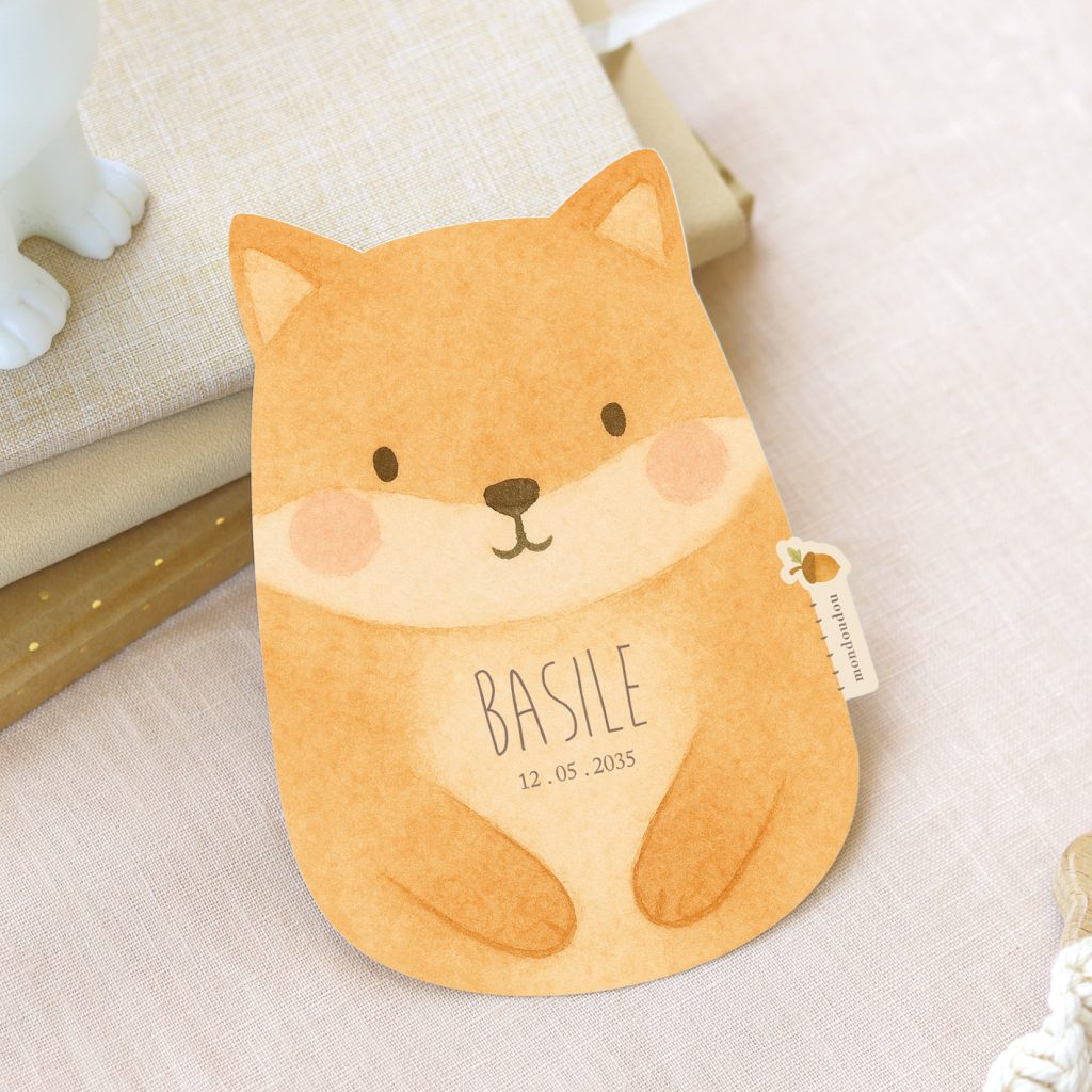 Faire part naissance Renard