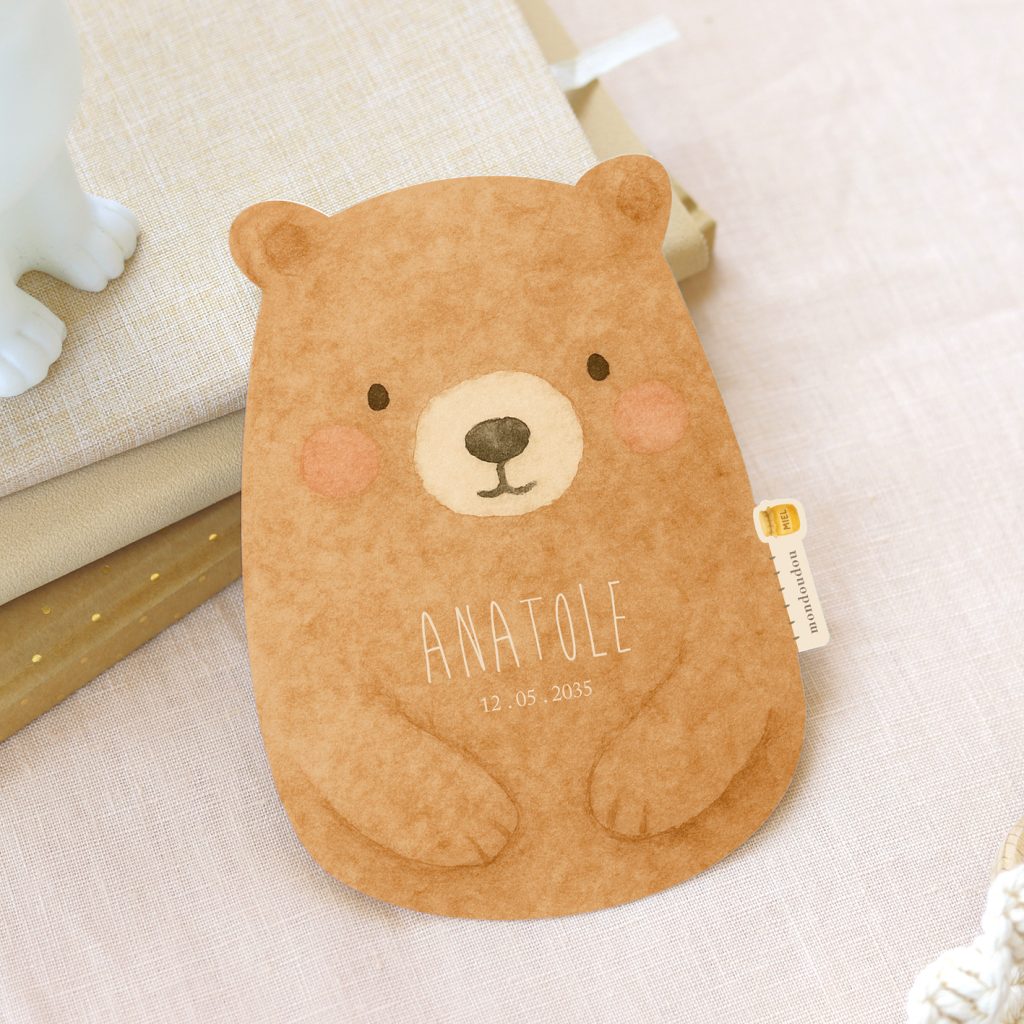 Faire part naissance Ourson