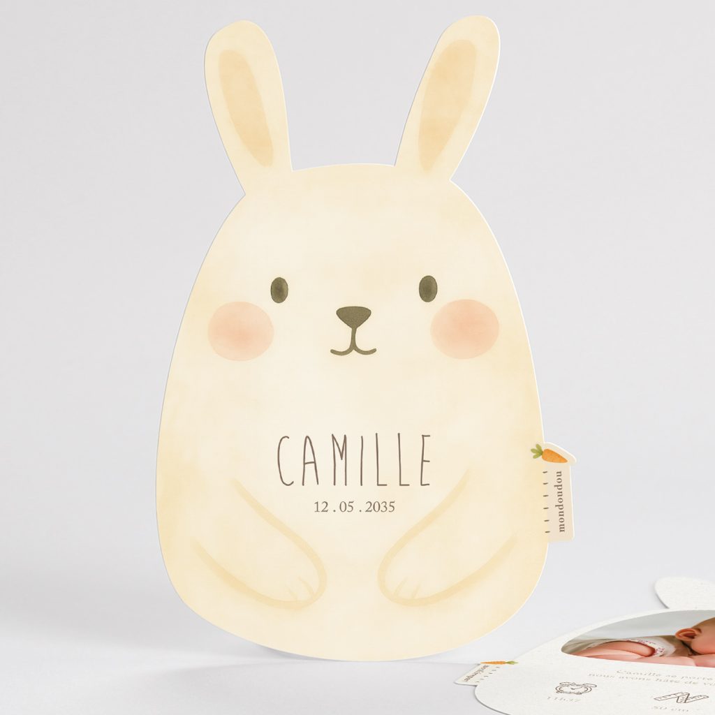 Faire part naissance Lapin
