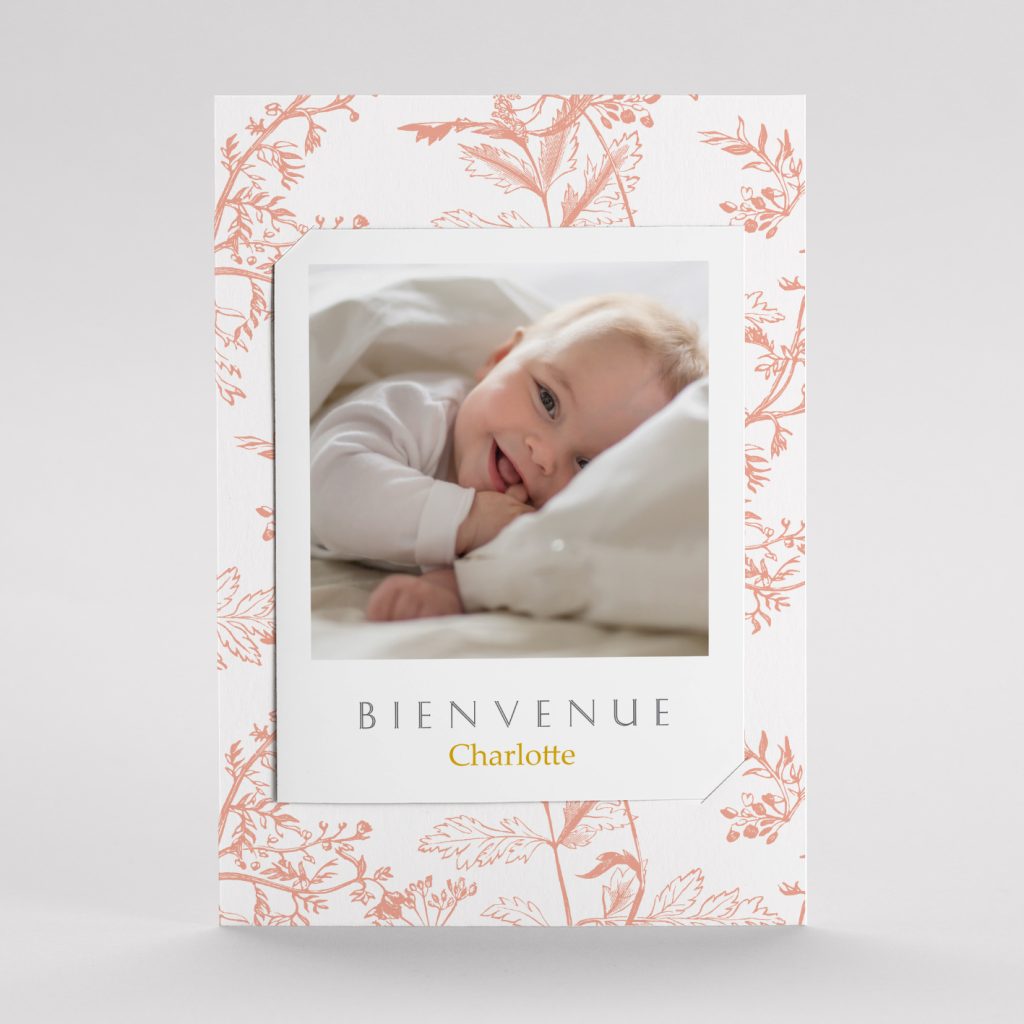 Faire part naissance notre joie duo