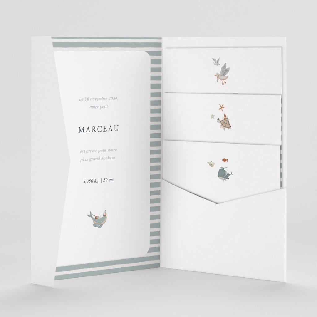 Faire part naissance marin
