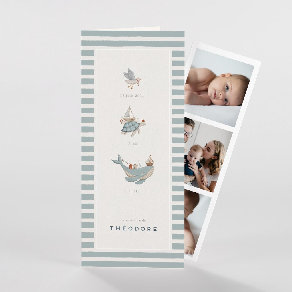 Faire part part naissance petit poisson