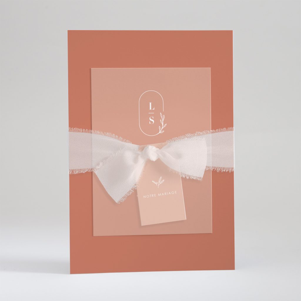 Faire-part mariage Terracotta
