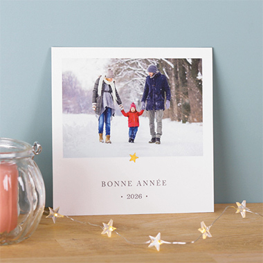 Carte de voeux dorure