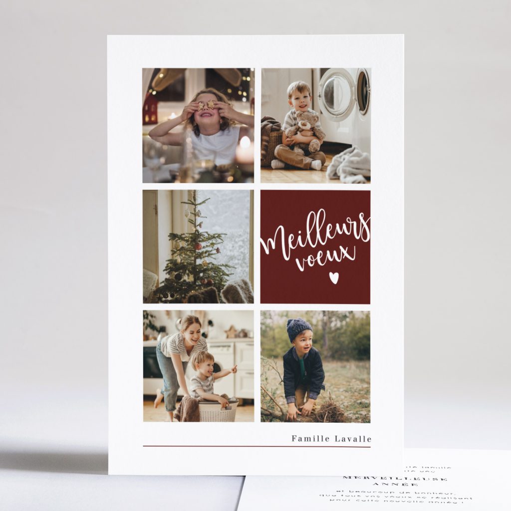 Carte de voeux avec photos