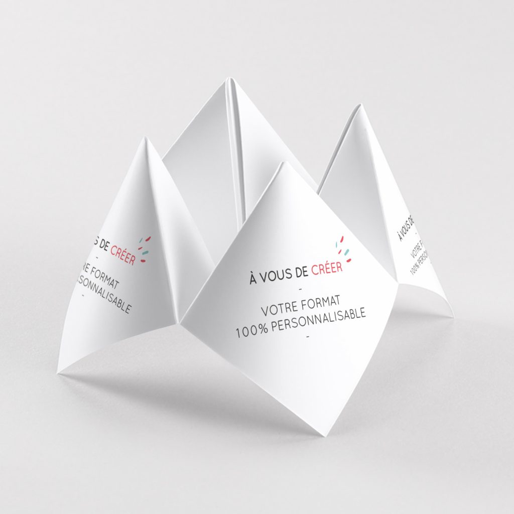Carte de voeux vierge origami