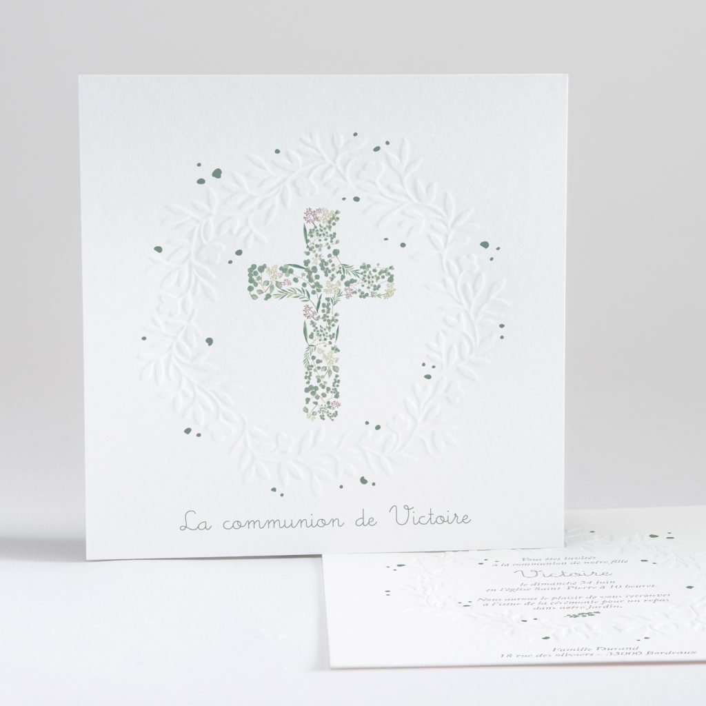 Faire-part communion Printanier
