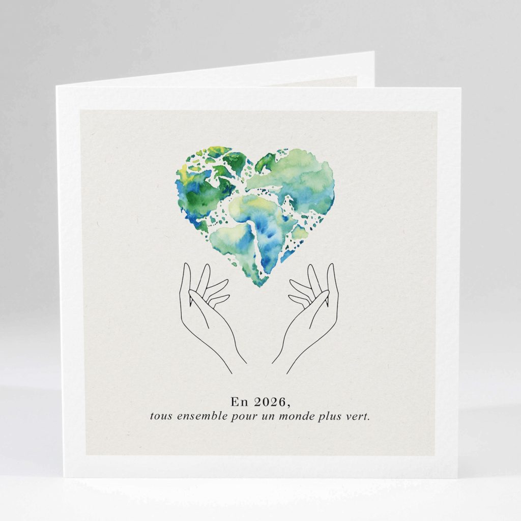 Carte de voeux coeur du monde