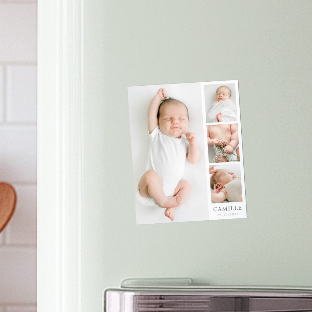 Faire part naissance magnet