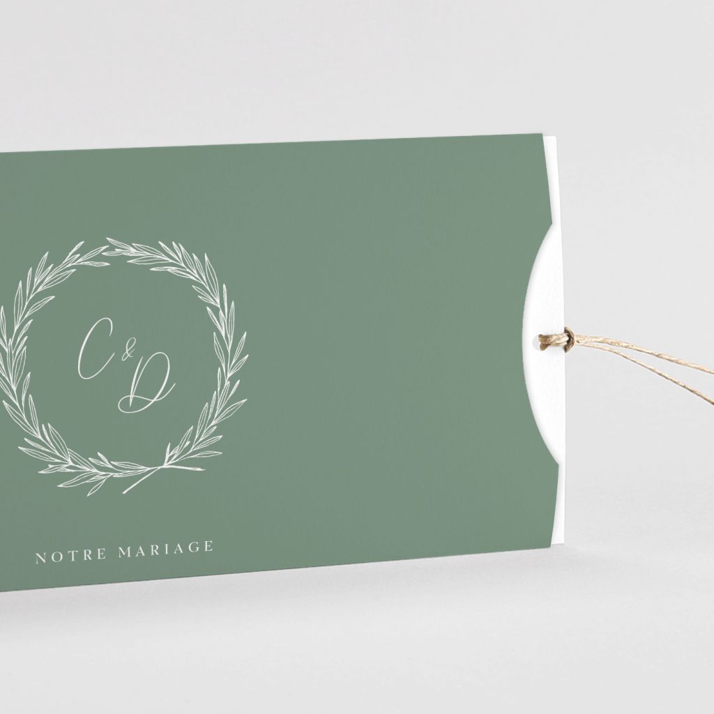 Faire part vert sauge