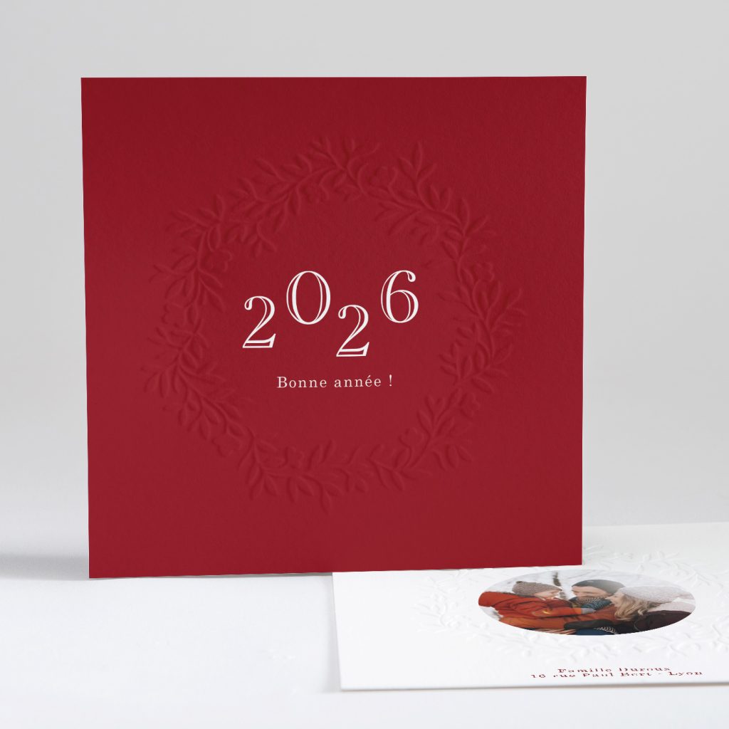 Carte de voeux gaufrage