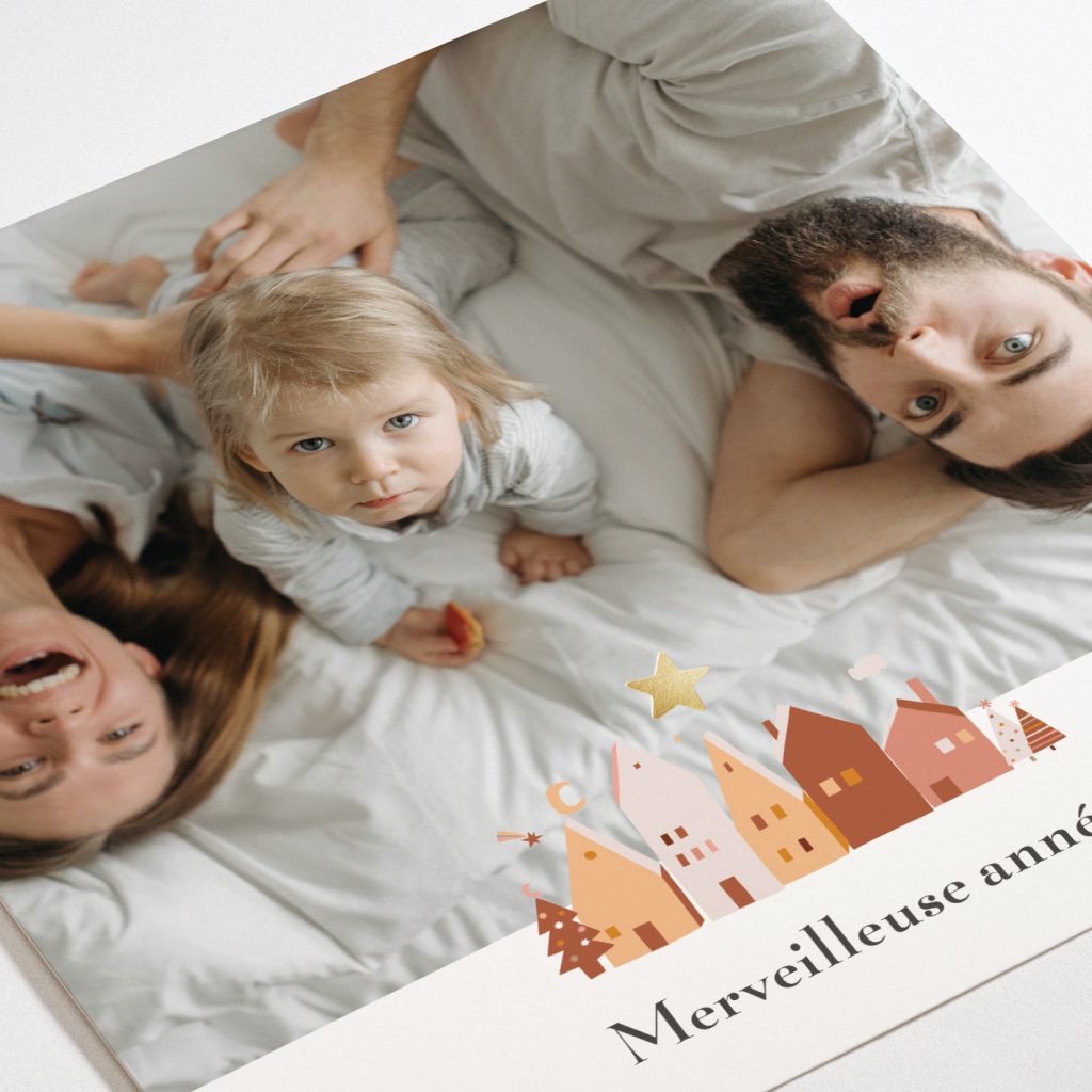 Carte de voeux dorure