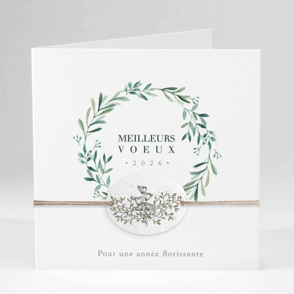 Carte de voeux ensemencée