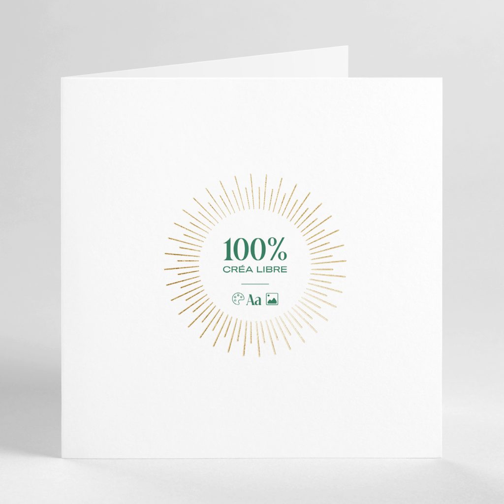 Carte de voeux dorure